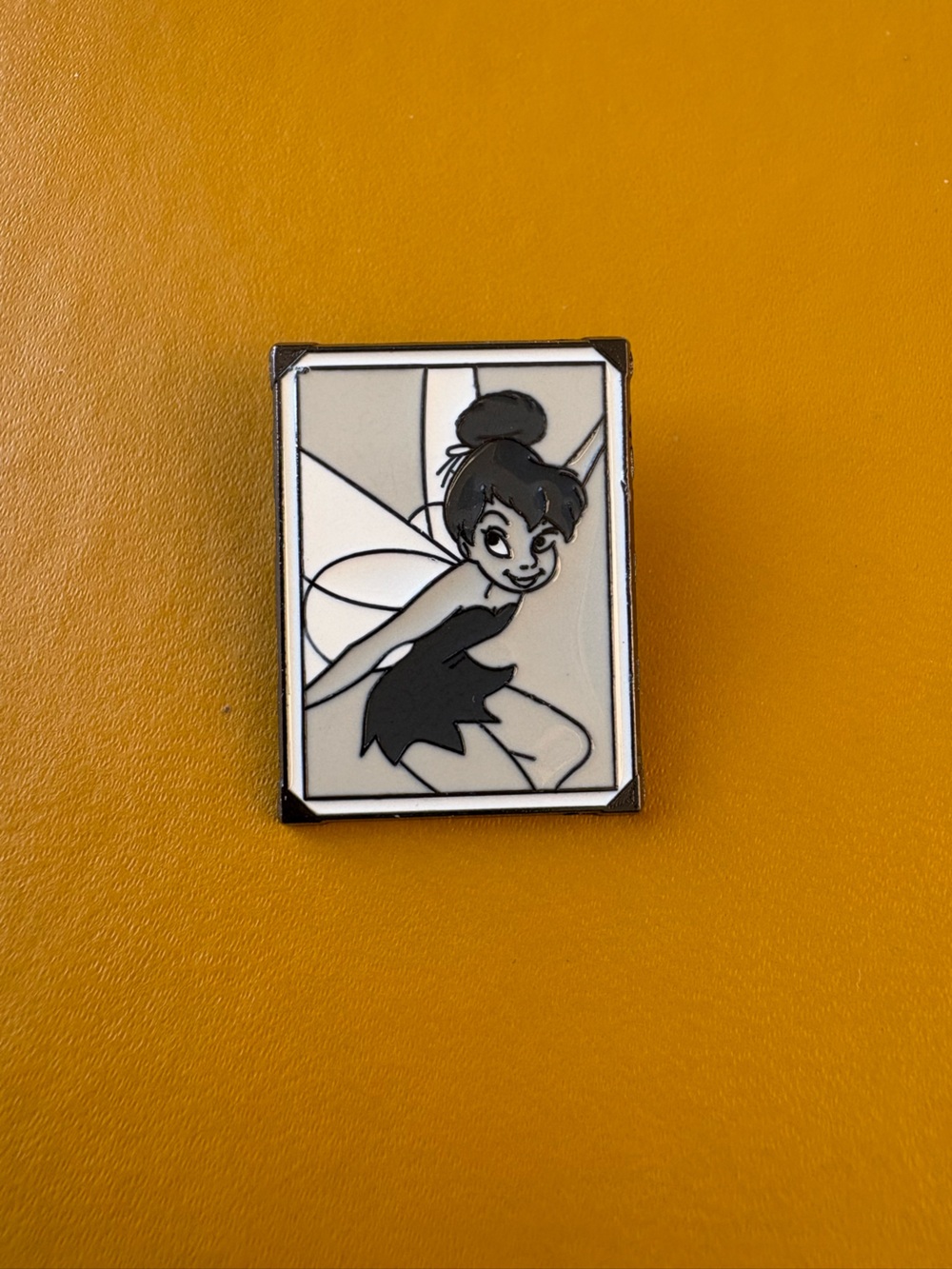 Tinker Bell Enamel Pin - Black & White Cartoon Frame